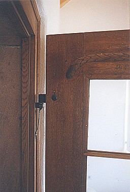 Eine restaurierte Haustr als Zimmertr